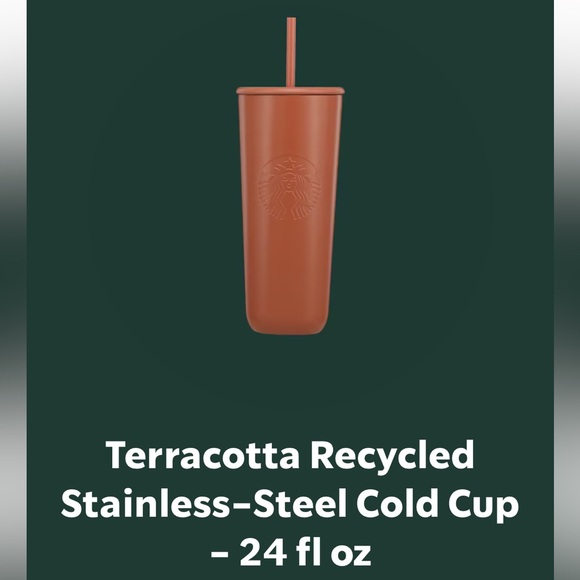 NWT Starbucks 2024 Terracotta Brown/Orange Recycled Triangle SS Venti Tumbler - Picture 11 of 12